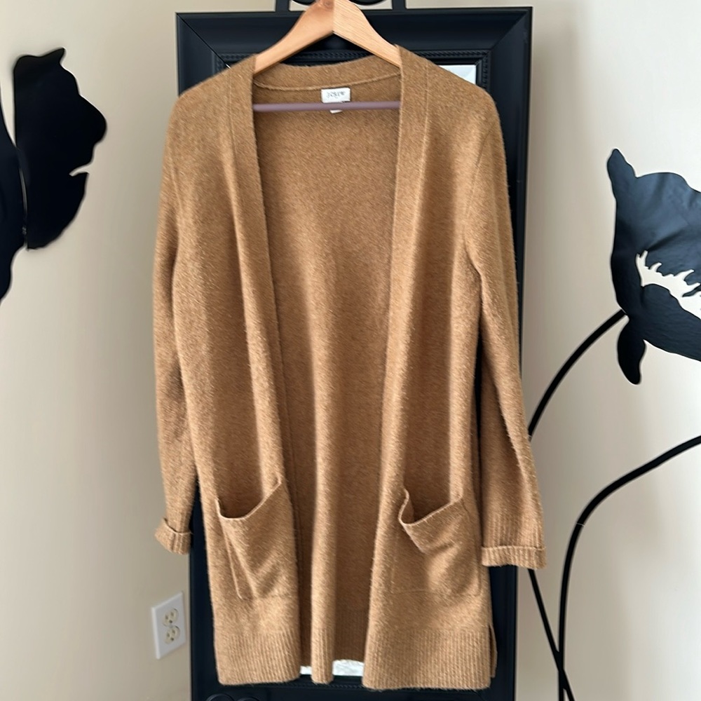 Jcrew camel long cardigan